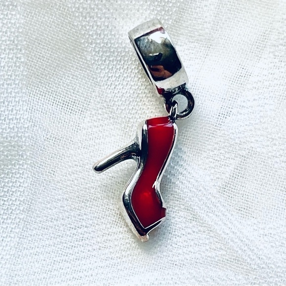 👠 NWOT Red High Heel Shoe Charm - Picture 12 of 13